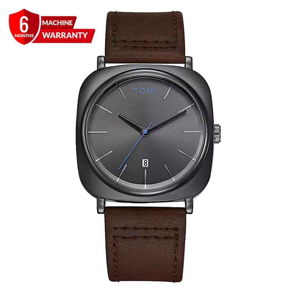 TOMI T-084 Quartz Date Business Class Strap Watch